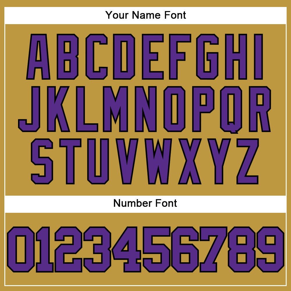 Custom Old Gold Purple-Black Authentic Baseball Jersey - Sky-Custom