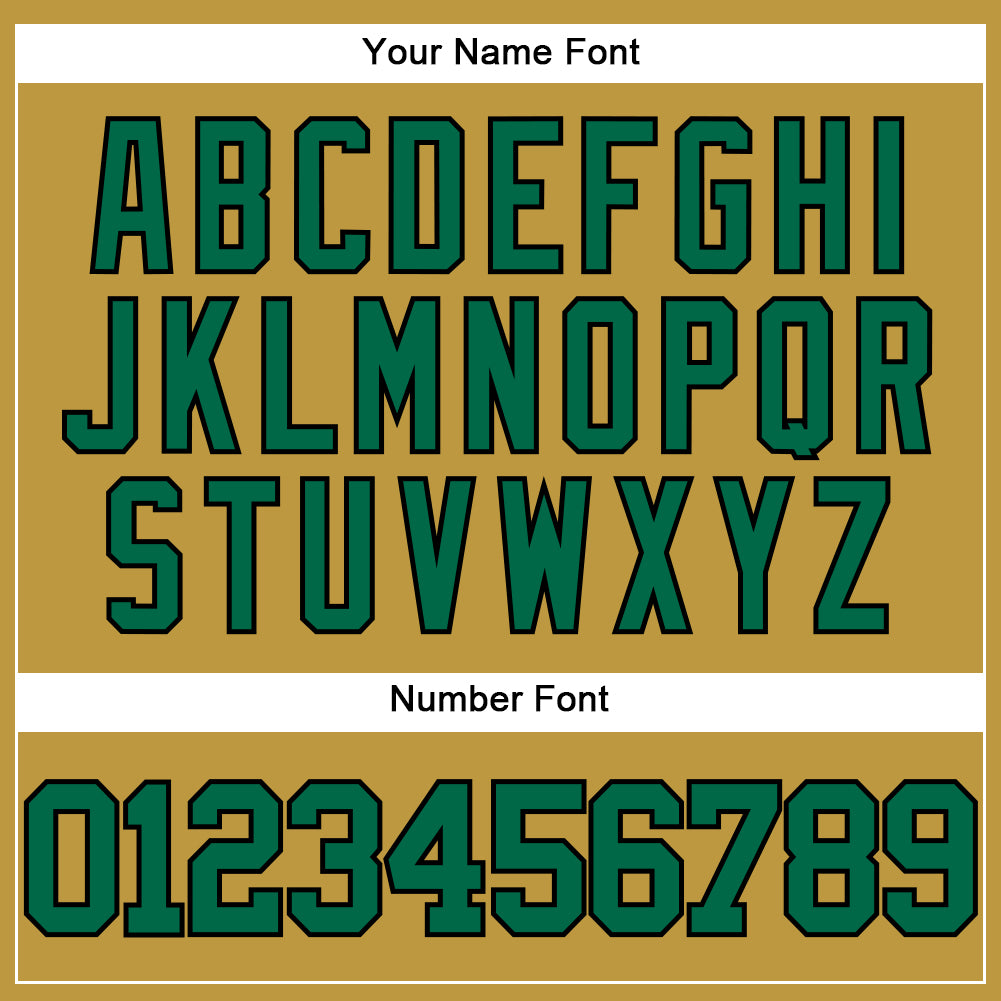 Custom Old Gold Kelly Green-Black Authentic Baseball Jersey - Sky-Custom