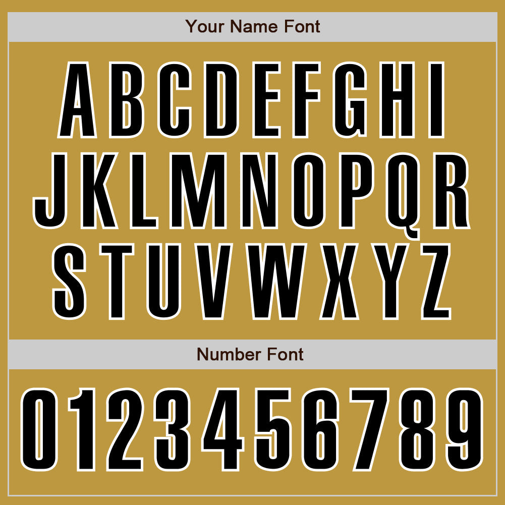 Custom Old Gold Black-White Authentic Baseball Jersey - Sky-Custom