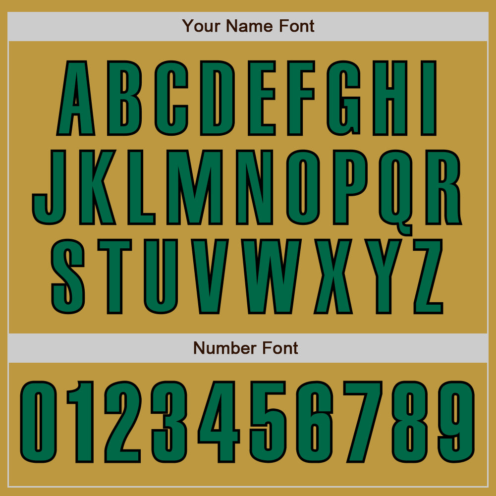 Custom Old Gold Kelly Green-Black Authentic Baseball Jersey - Sky-Custom