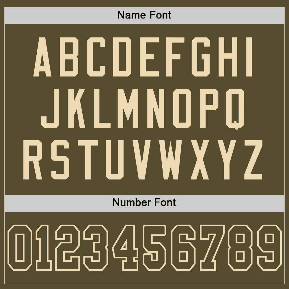 Custom Olive Olive-Cream Mesh Authentic Salute To Service Football Jersey - Sky-Custom