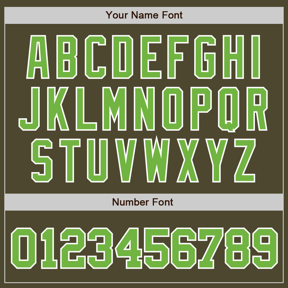 Custom Olive Neon Green-White Authentic Salute To Service Baseball Jersey - Sky-Custom