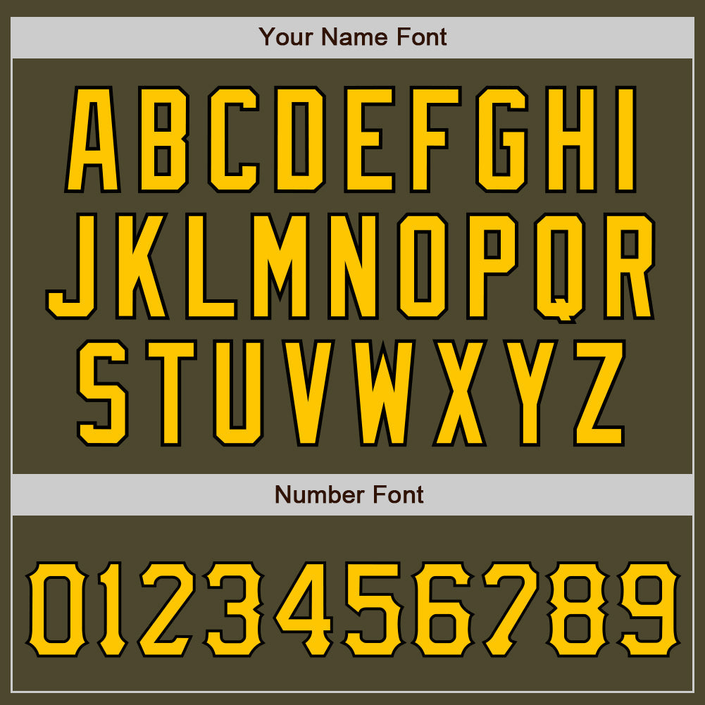 Custom Olive Gold-Black Authentic Salute To Service Baseball Jersey - Sky-Custom