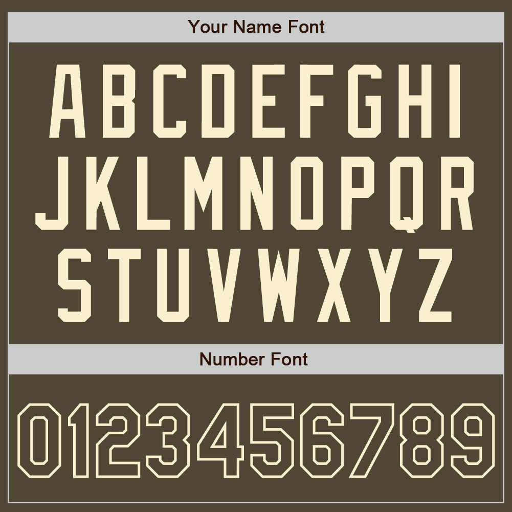 Custom Olive Olive-Cream Authentic Salute To Service Baseball Jersey - Sky-Custom