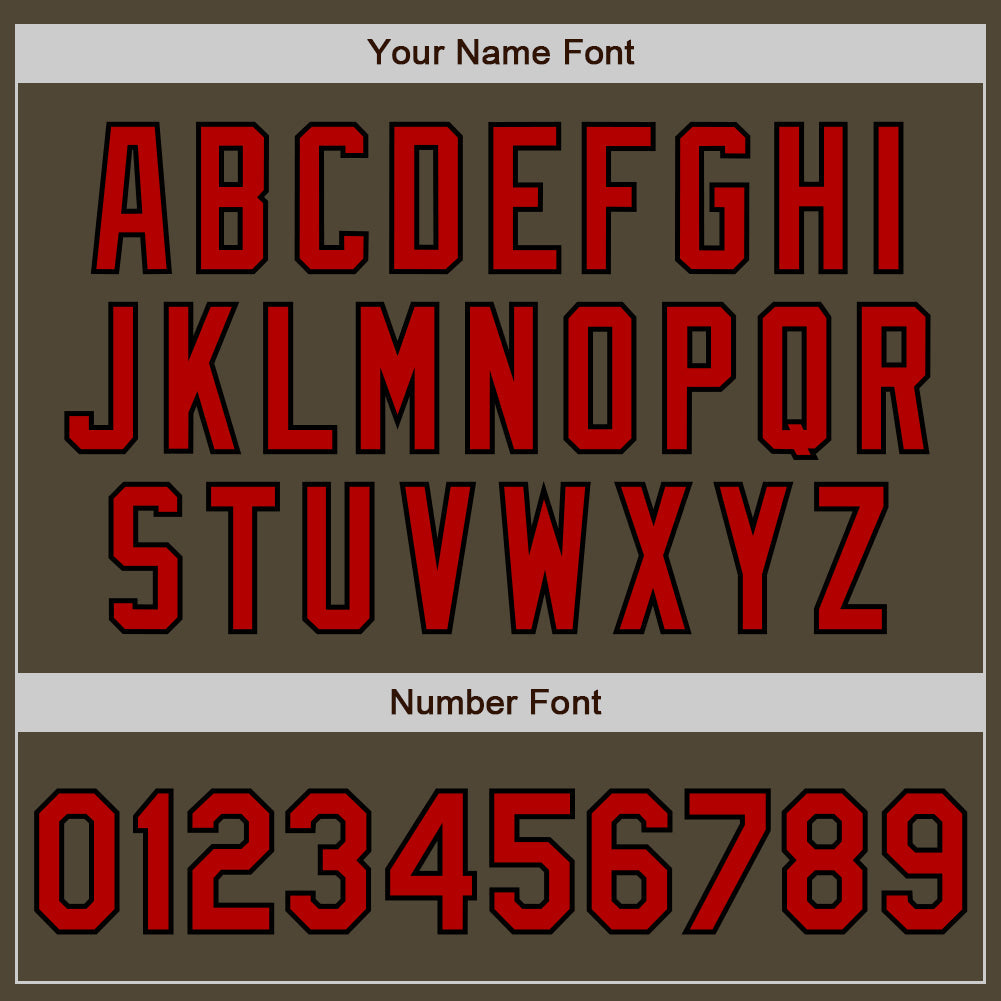 Custom Olive Red-Black Authentic Salute To Service Baseball Jersey - Sky-Custom