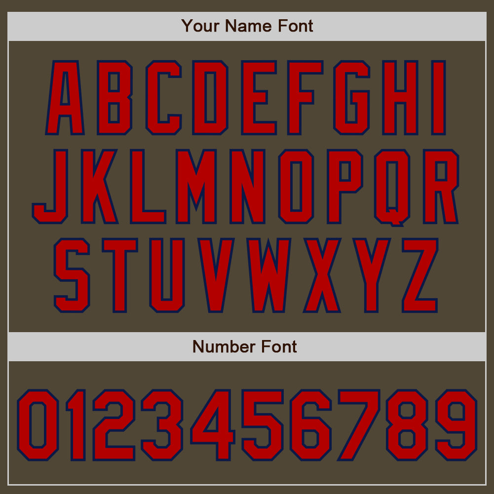 Custom Olive Red-Navy Authentic Salute To Service Baseball Jersey - Sky-Custom