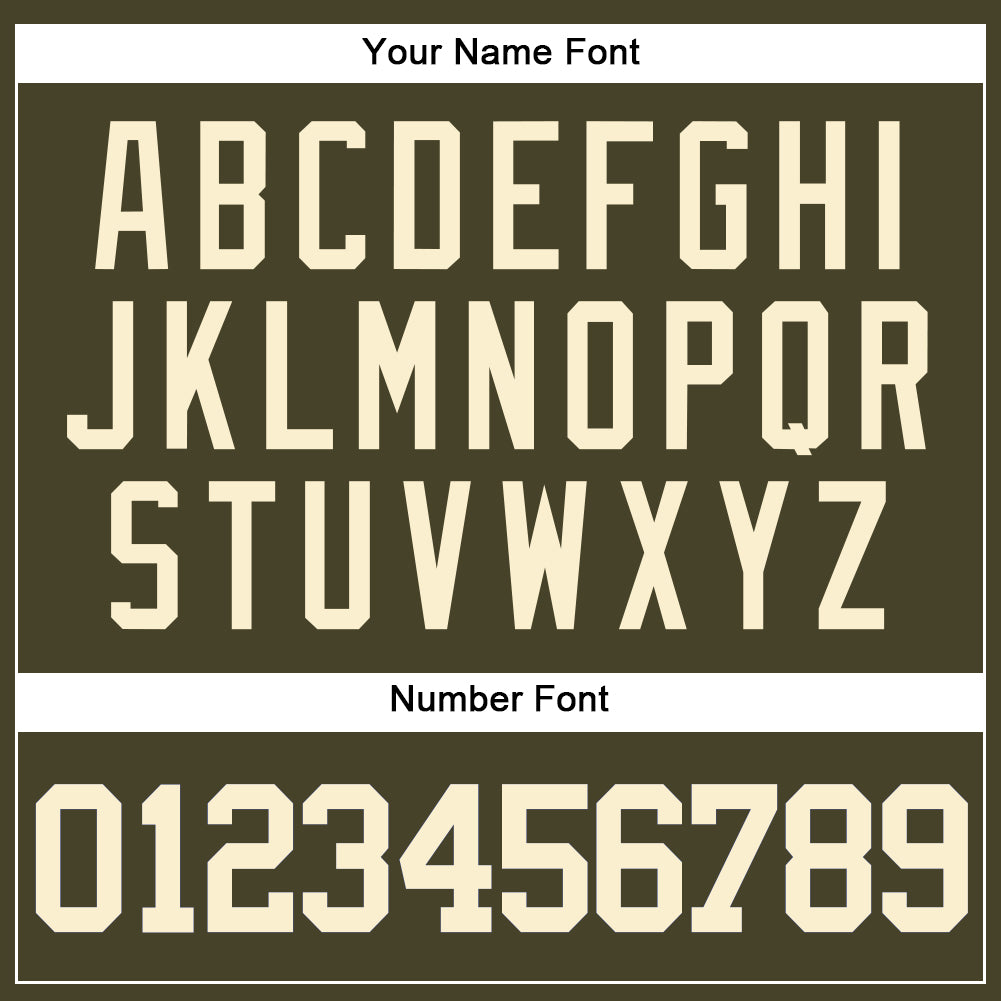 Custom Olive Cream Authentic Salute To Service Baseball Jersey - Sky-Custom