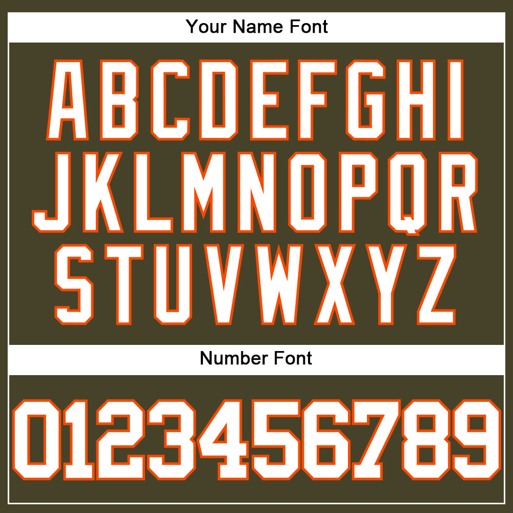 Custom Olive White-Orange Authentic Salute To Service Baseball Jersey - Sky-Custom