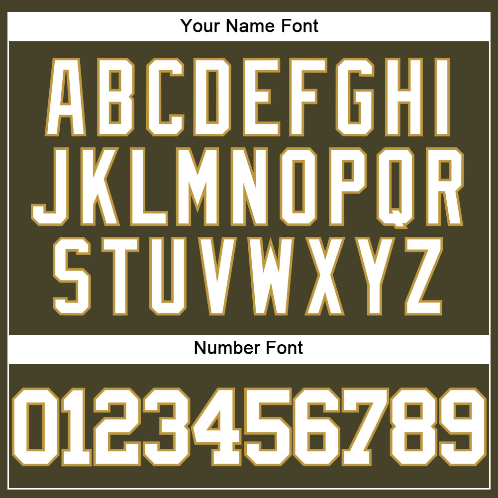 Custom Olive White-Old Gold Authentic Salute To Service Baseball Jersey - Sky-Custom