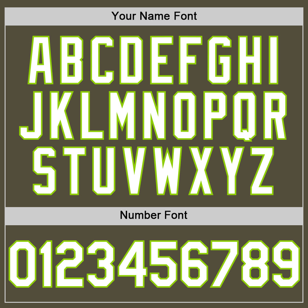 Custom Olive White-Neon Green Mesh Authentic Throwback Salute To Service Baseball Jersey - Sky-Custom