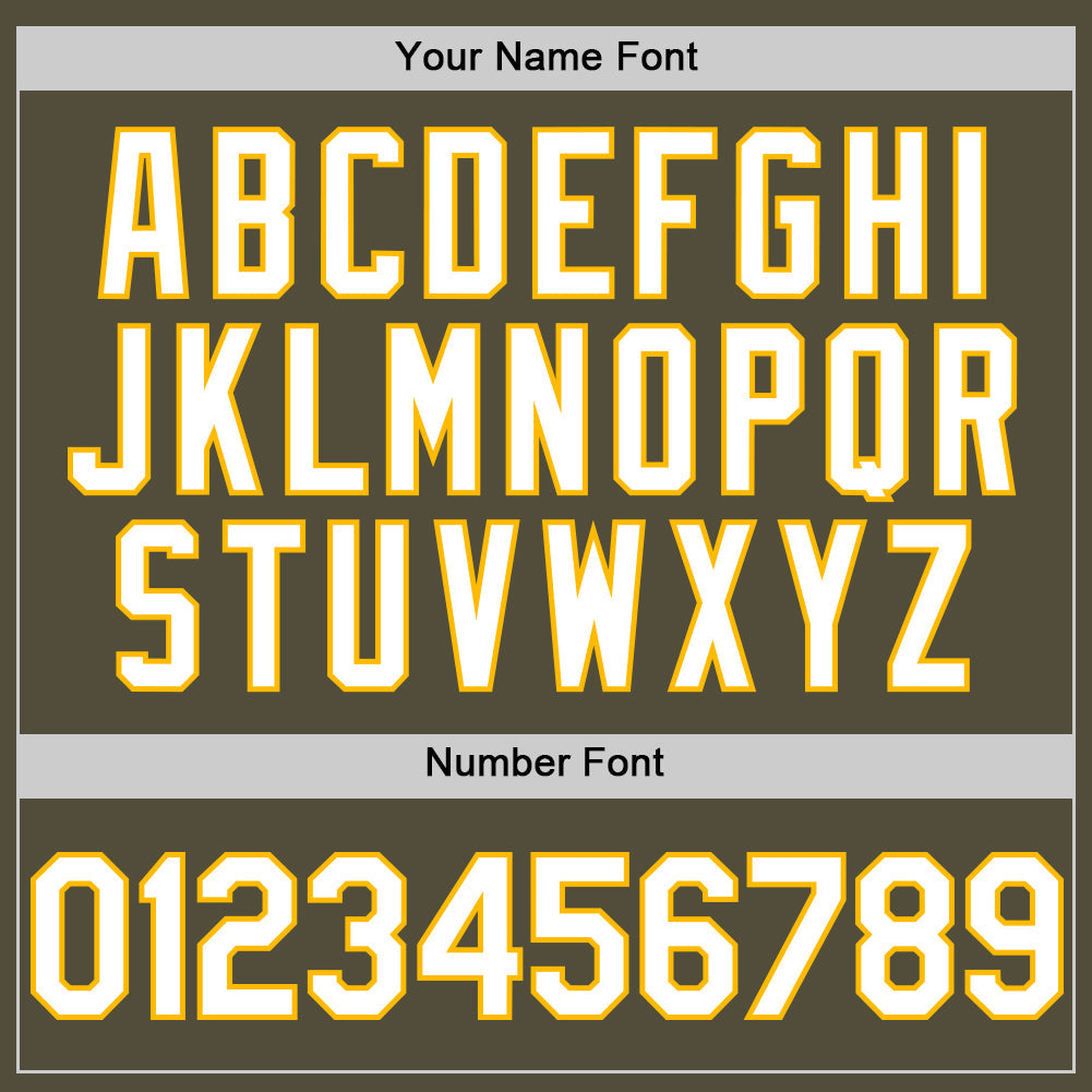 Custom Olive White-Gold Mesh Authentic Throwback Salute To Service Baseball Jersey - Sky-Custom