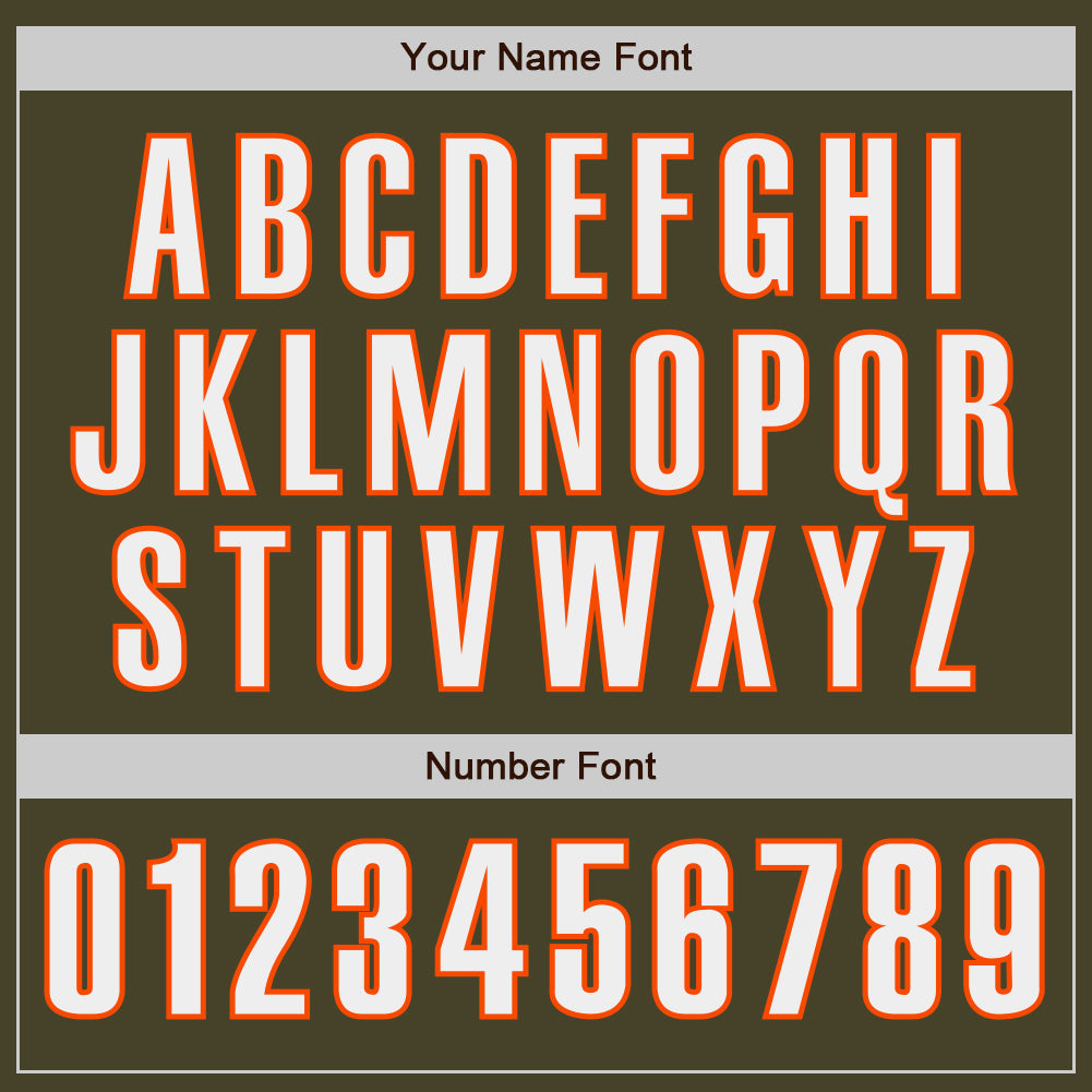 Custom Olive White-Orange Authentic Salute To Service Baseball Jersey - Sky-Custom