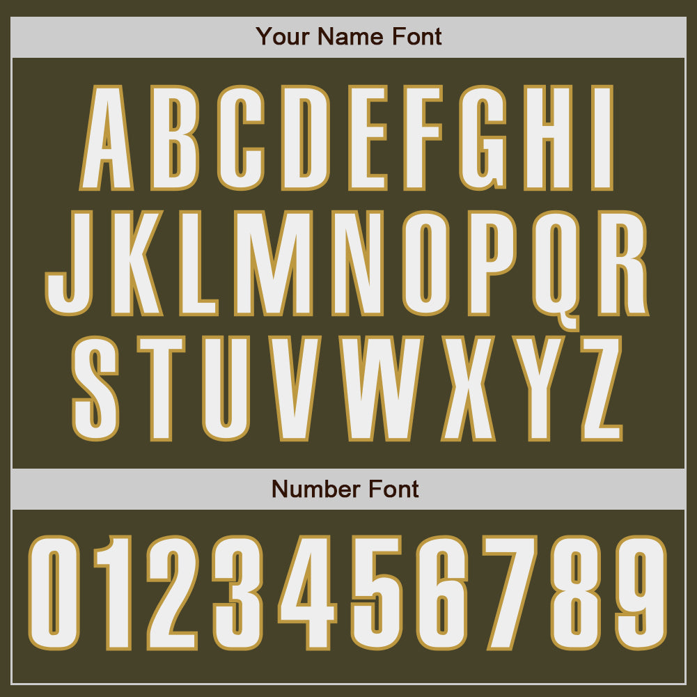 Custom Olive White-Old Gold Authentic Salute To Service Baseball Jersey - Sky-Custom