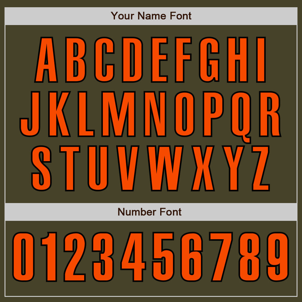 Custom Olive Orange-Black Authentic Salute To Service Baseball Jersey - Sky-Custom