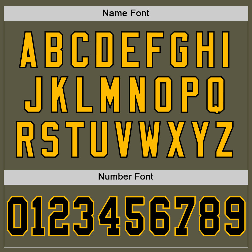 Custom Olive Black-Gold Mesh Authentic Throwback Salute To Service Football Jersey - Sky-Custom