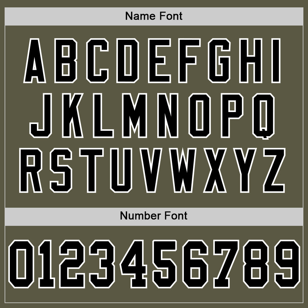 Custom Olive Black-White Mesh Authentic Throwback Salute To Service Football Jersey - Sky-Custom