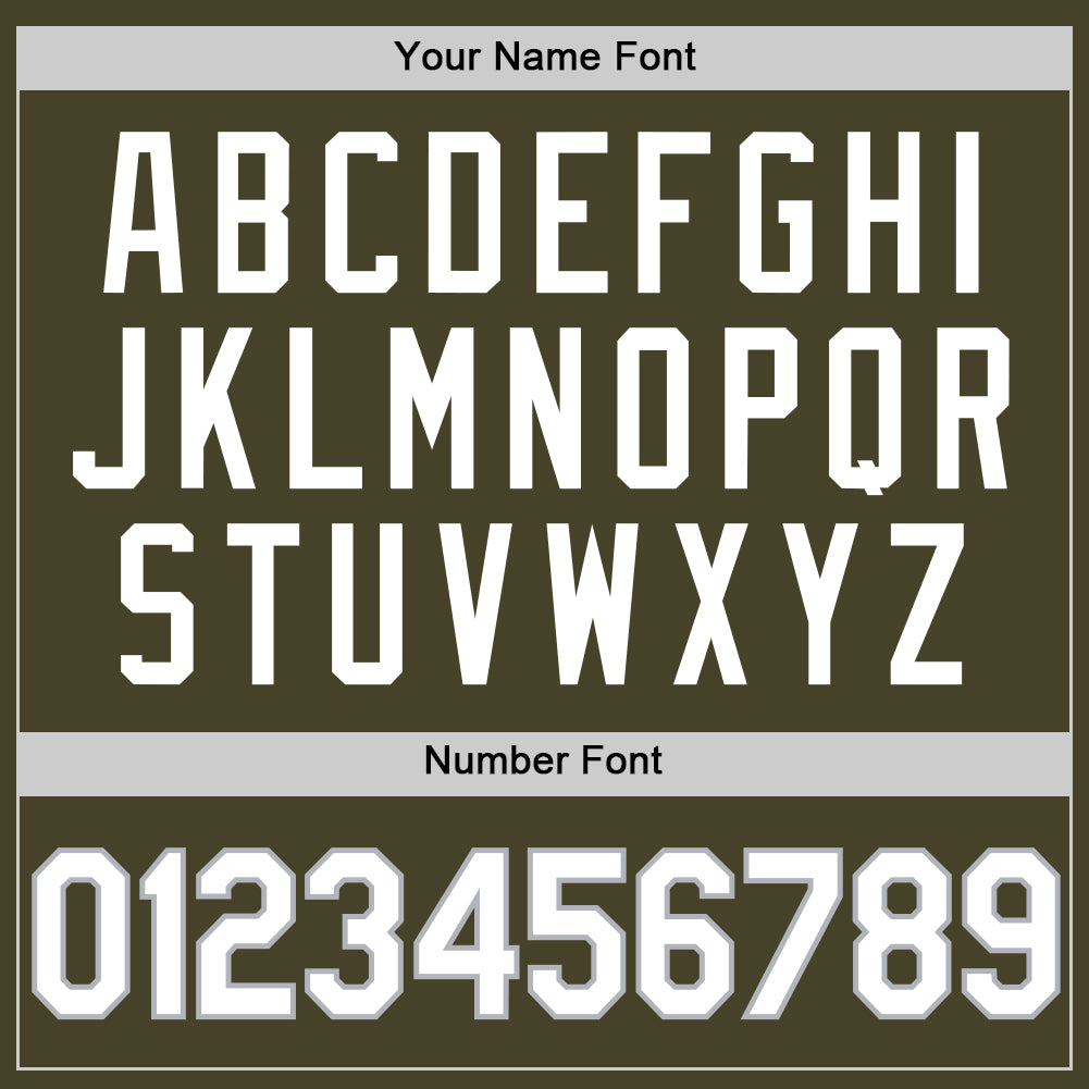 Custom Olive White-Gray Authentic Throwback Salute To Service Basketball Jersey - Sky-Custom