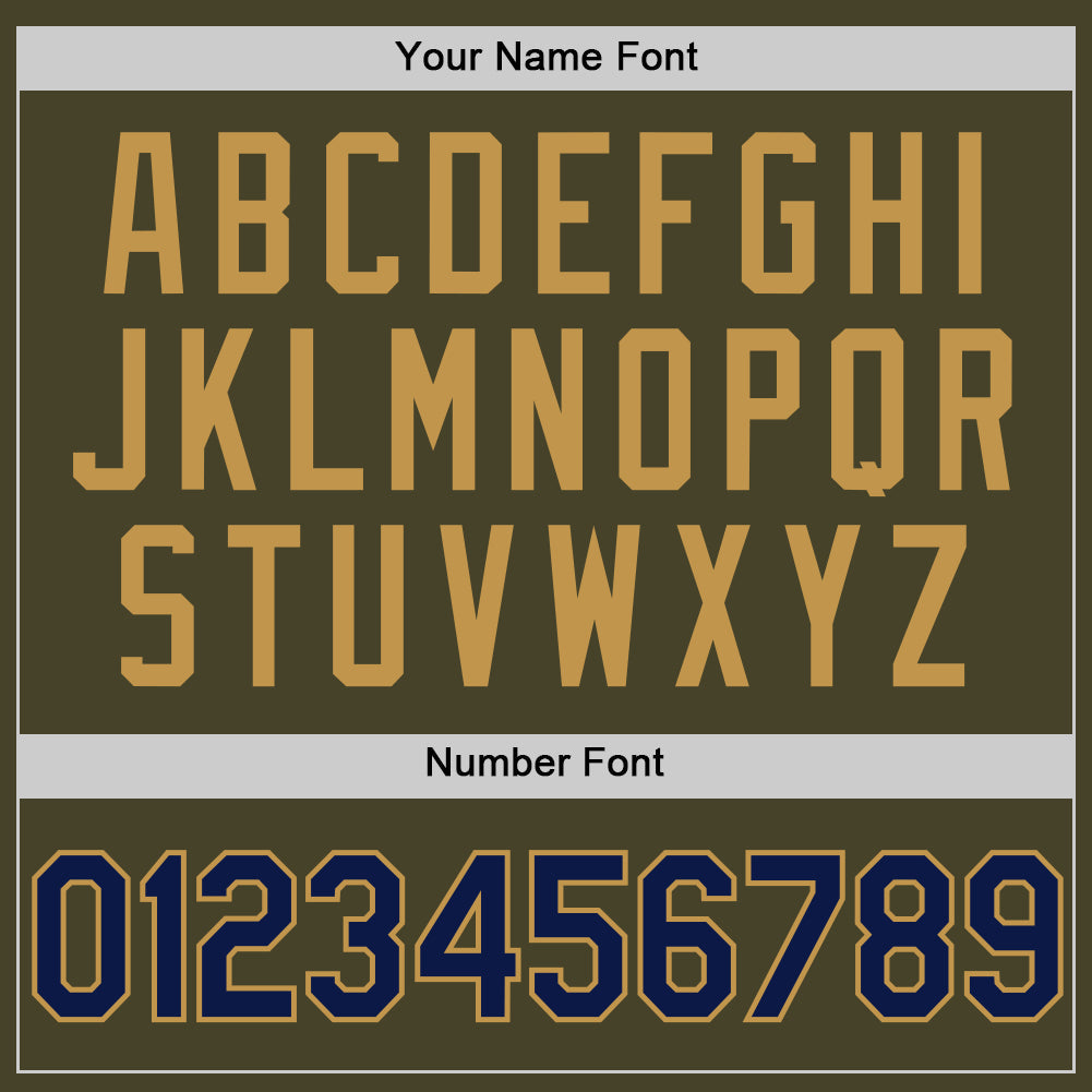 Custom Olive Navy-Old Gold Authentic Throwback Salute To Service Basketball Jersey - Sky-Custom