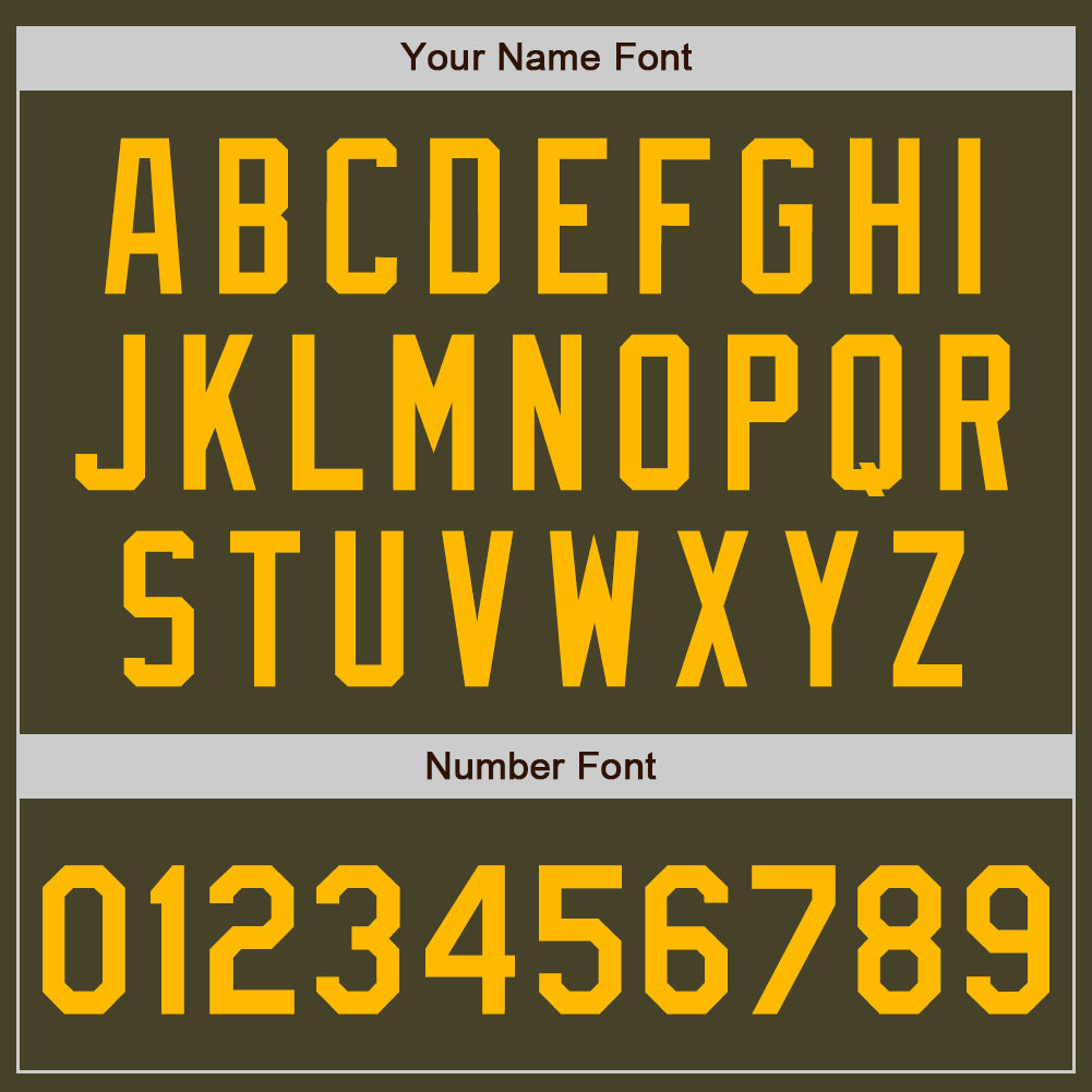 Custom Olive Gold Authentic Salute To Service Baseball Jersey - Sky-Custom