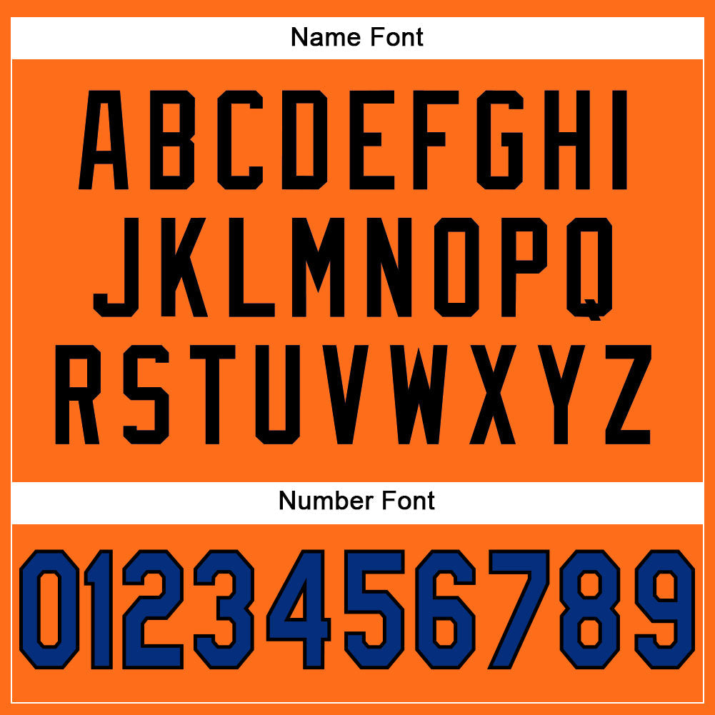 Custom Orange Royal-Black Mesh Authentic Football Jersey - Sky-Custom