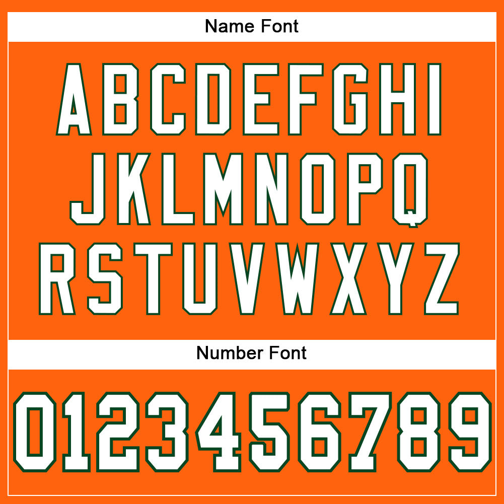 Custom Orange White-Green Mesh Authentic Football Jersey - Sky-Custom