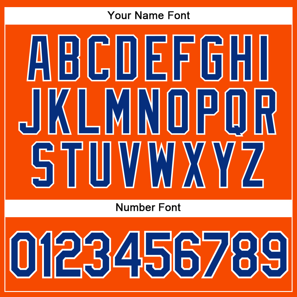 Custom Orange Royal-White Authentic Sleeveless Baseball Jersey - Sky-Custom