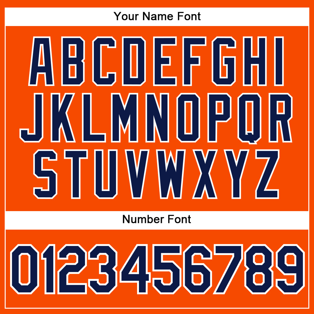 Custom Orange Navy-White Authentic Sleeveless Baseball Jersey - Sky-Custom