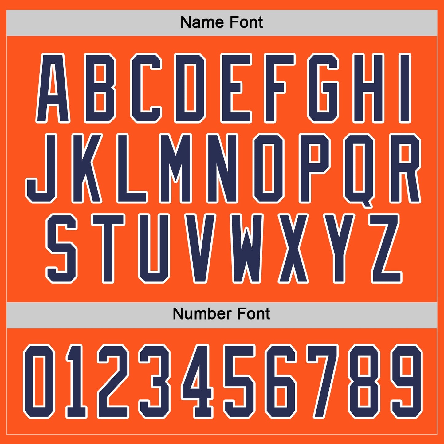 Custom Orange Navy-White Hockey Jersey - Sky-Custom