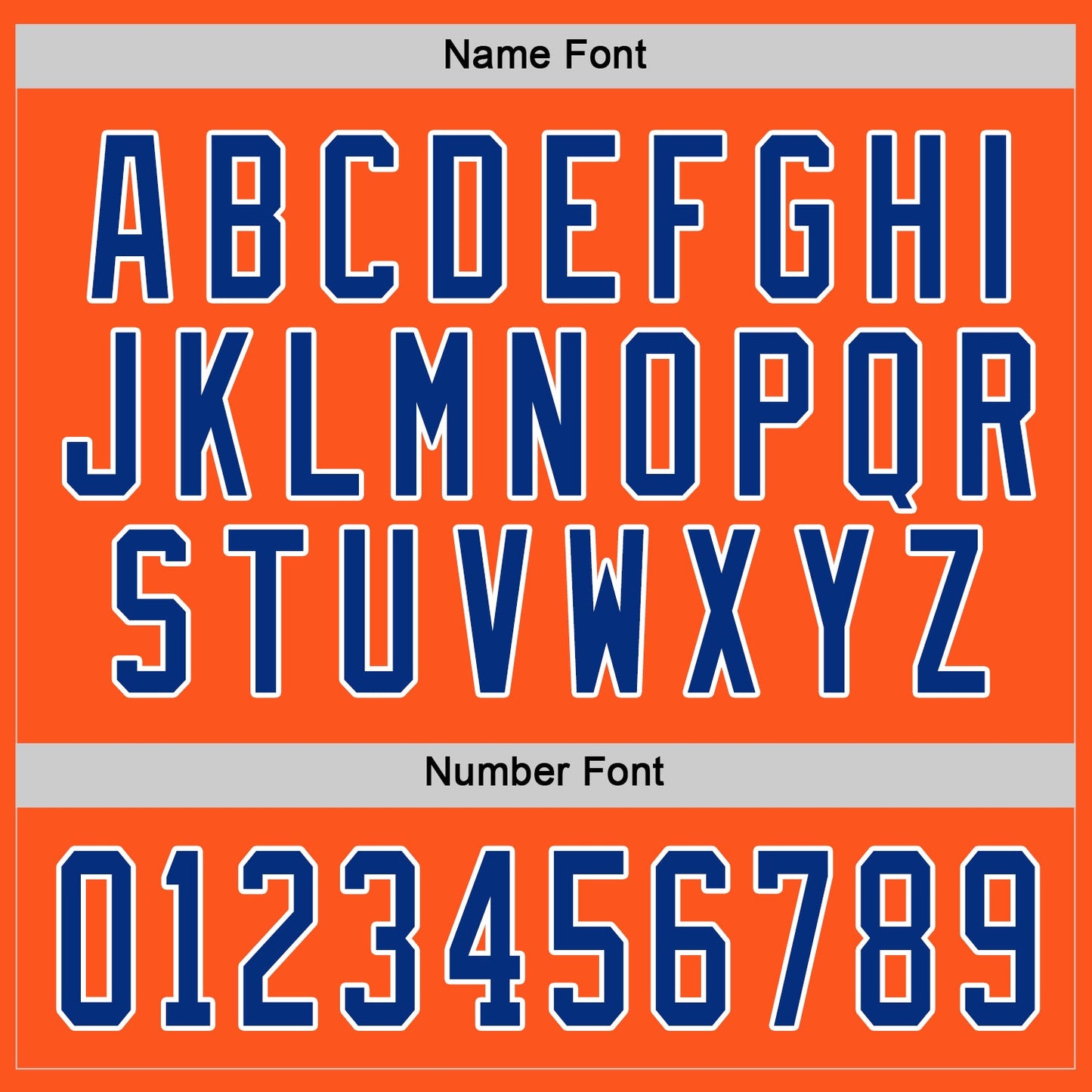 Custom Orange Royal-White Hockey Jersey - Sky-Custom