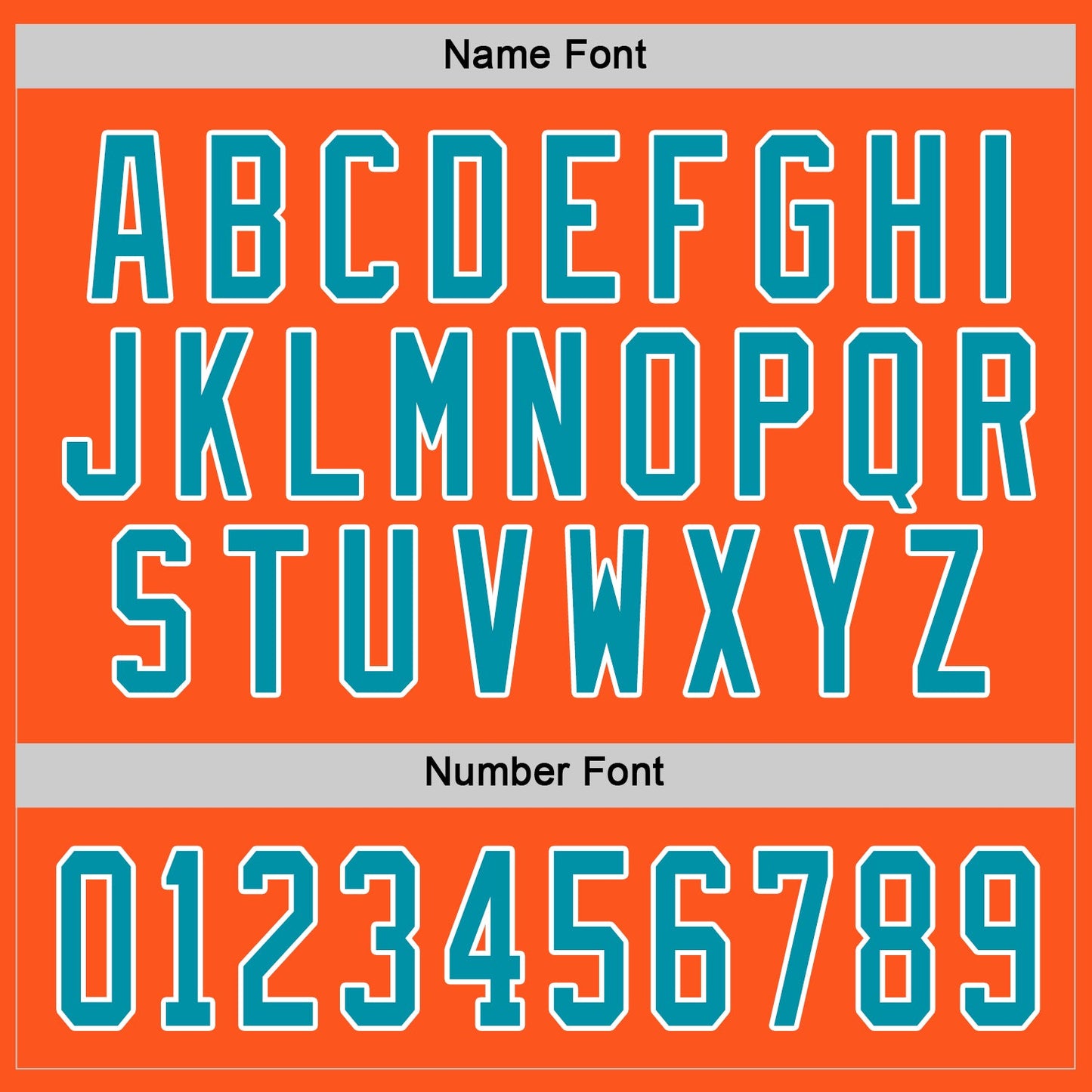 Custom Orange Teal-White Hockey Jersey - Sky-Custom