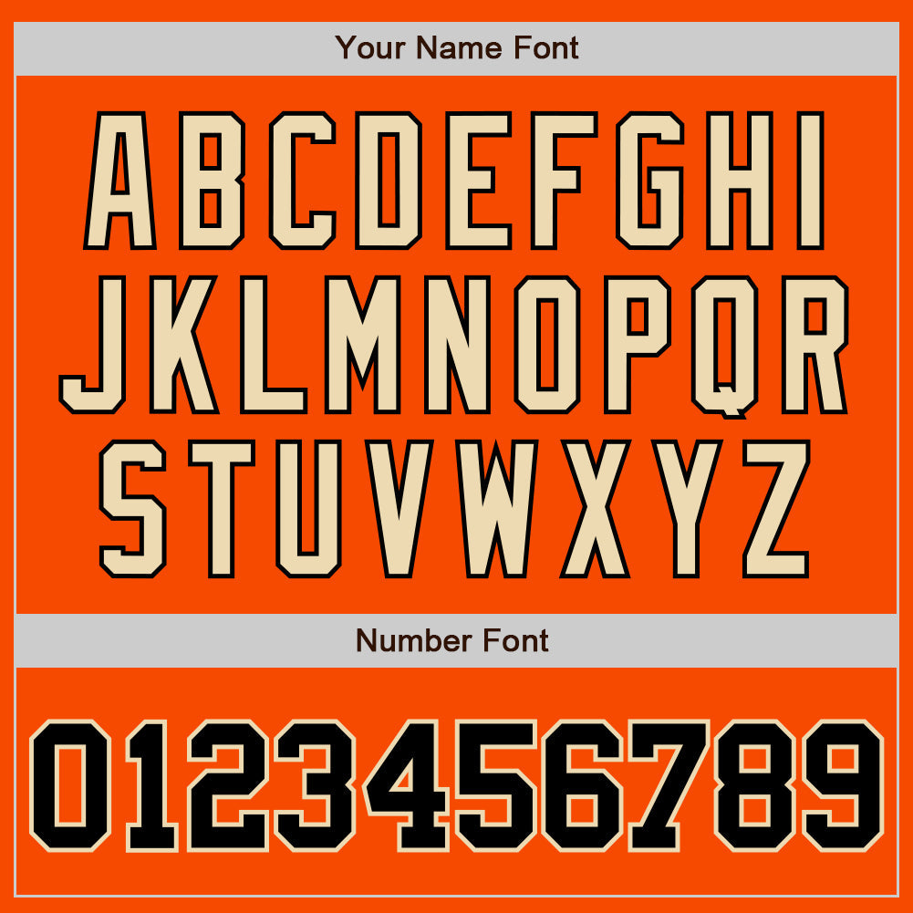 Custom Orange Black-City Cream Authentic Baseball Jersey - Sky-Custom