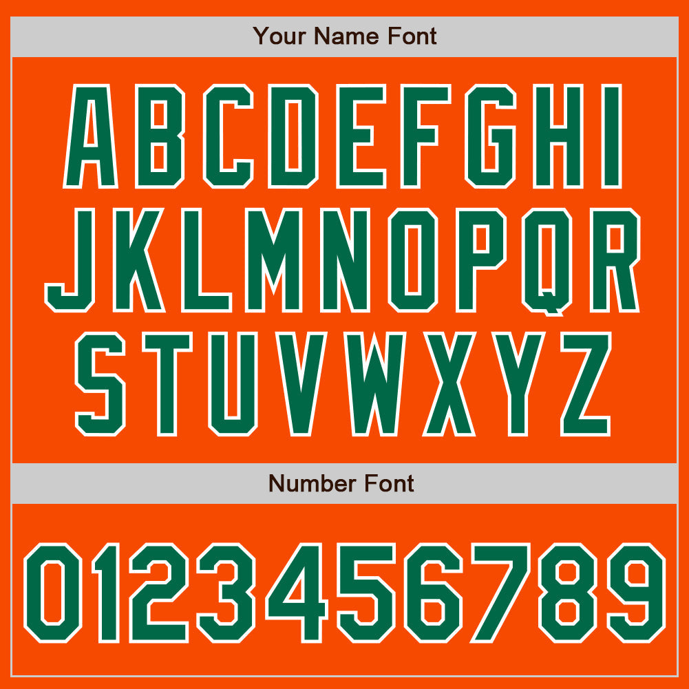 Custom Orange Kelly Green-White Authentic Baseball Jersey - Sky-Custom