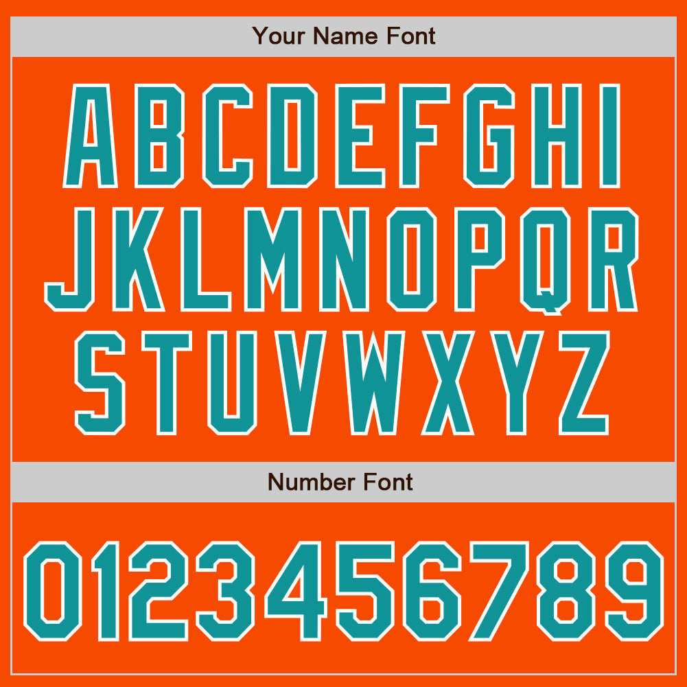 Custom Orange Teal-White Authentic Baseball Jersey - Sky-Custom