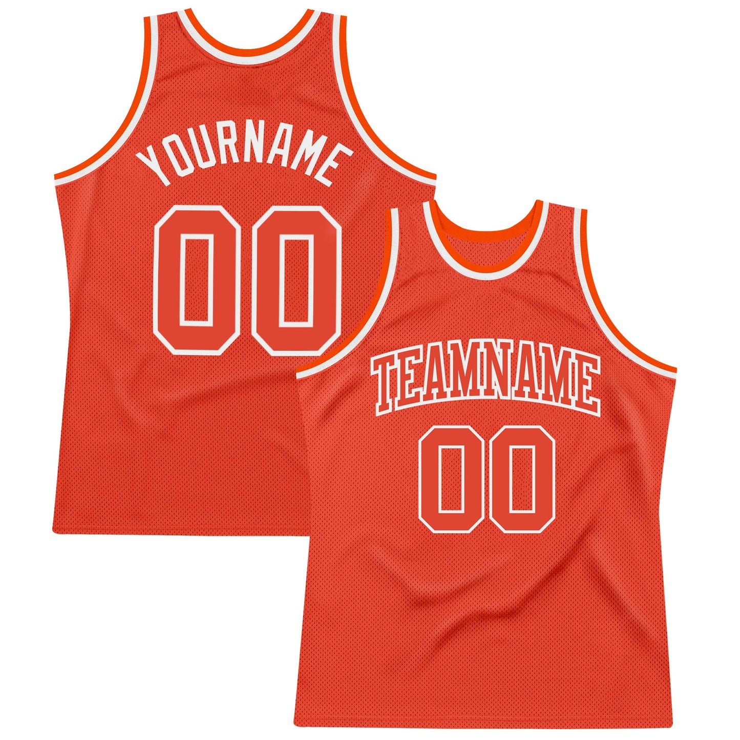 Custom Orange Orange-White Authentic Throwback Basketball Jersey - Sky-Custom