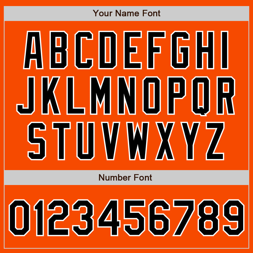 Custom Orange Black Pinstripe Black-White Authentic Baseball Jersey - Sky-Custom