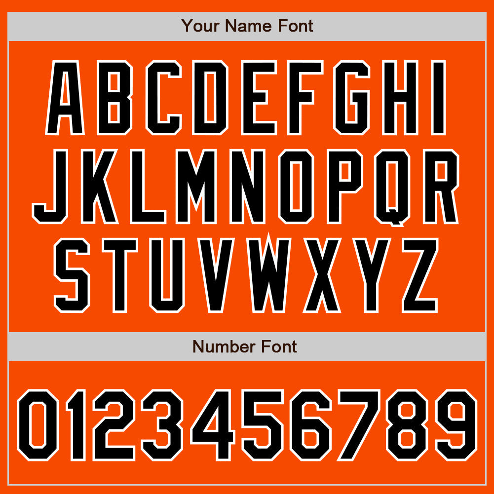 Custom Orange Black-White Authentic Baseball Jersey - Sky-Custom