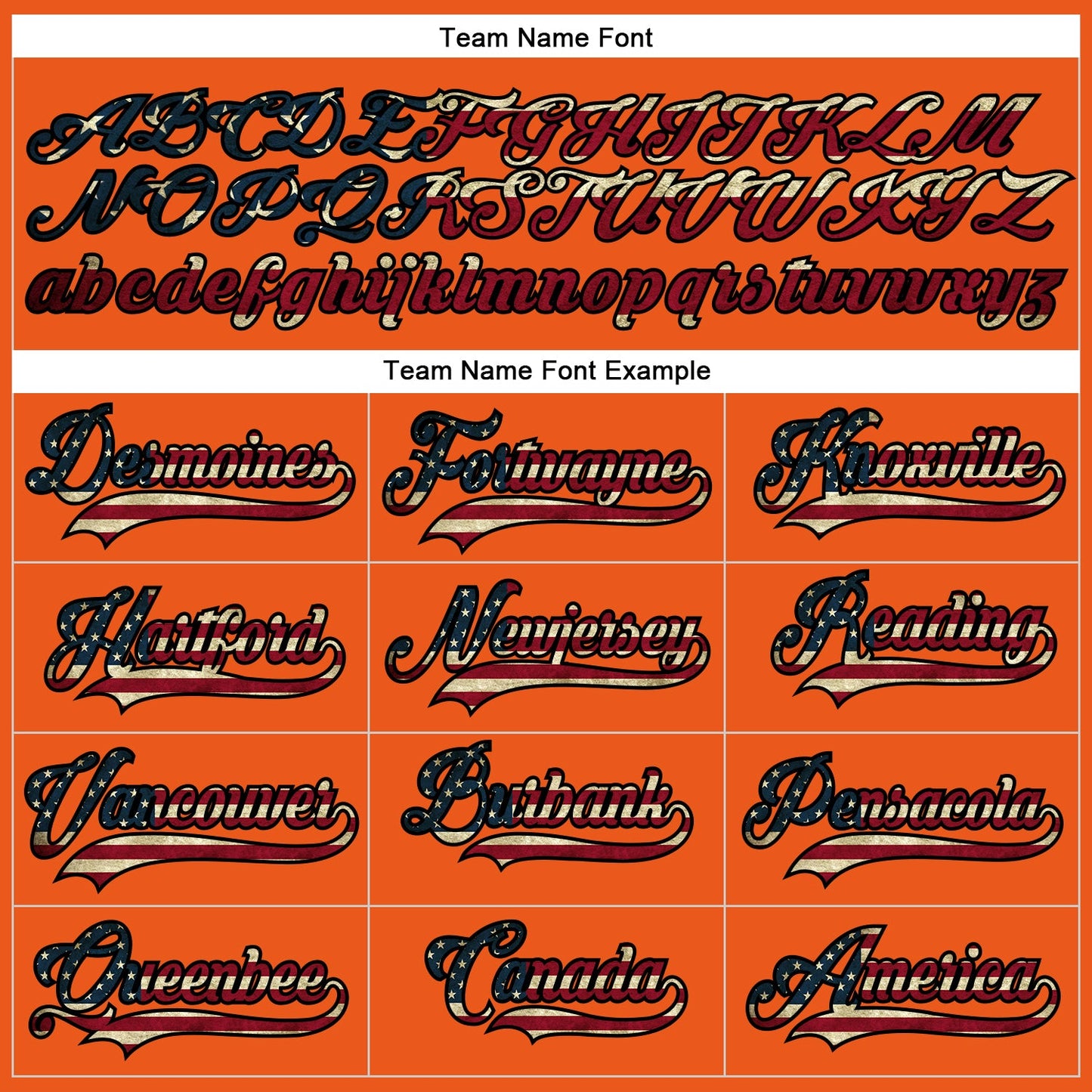 Custom Orange Vintage USA Flag Black-Cream Hockey Lace Neck Jersey - Sky-Custom