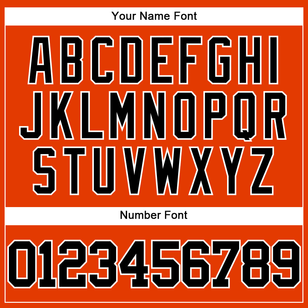 Custom Orange Black-White Authentic Baseball Jersey - Sky-Custom