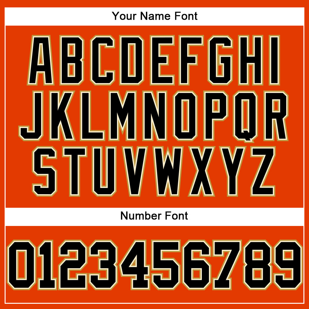 Custom Orange Black Cream-Old Gold Authentic Baseball Jersey - Sky-Custom