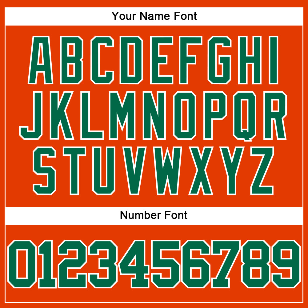 Custom Orange Kelly Green-White Authentic Baseball Jersey - Sky-Custom