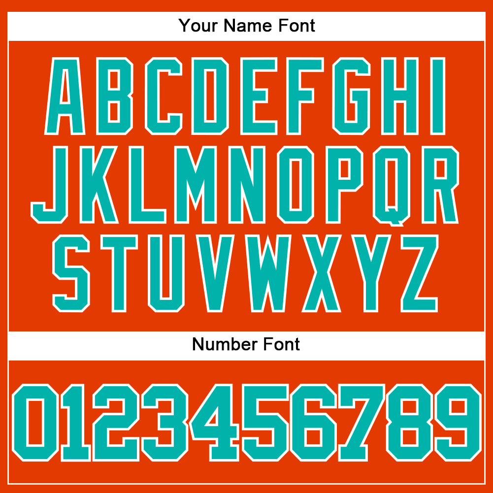 Custom Orange Aqua-White Authentic Baseball Jersey - Sky-Custom