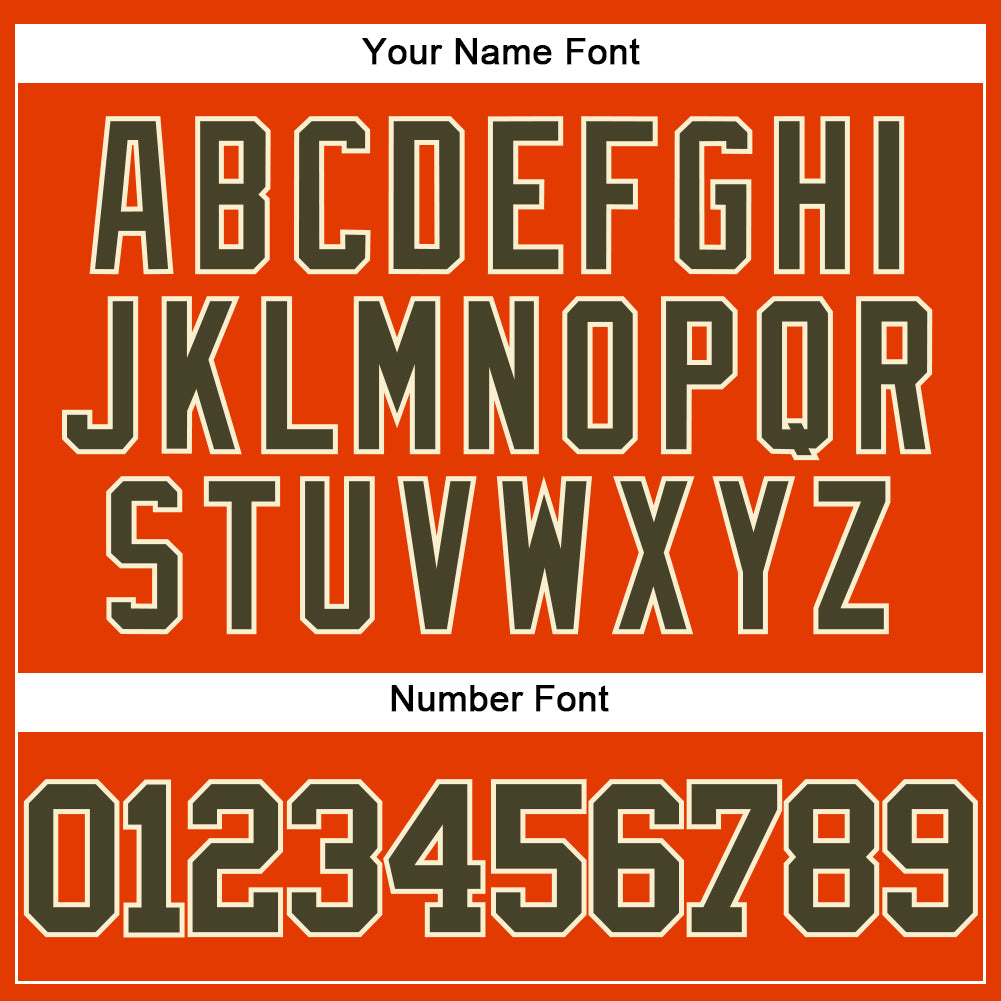 Custom Orange Olive-Cream Authentic Baseball Jersey - Sky-Custom