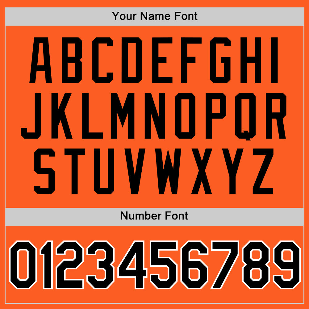 Custom Orange Black-White Authentic Throwback Baseball Jersey - Sky-Custom