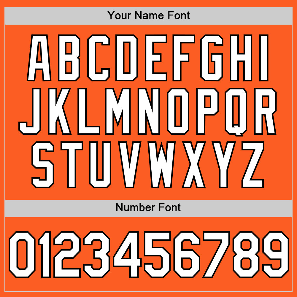 Custom Orange White-Black Authentic Throwback Baseball Jersey - Sky-Custom