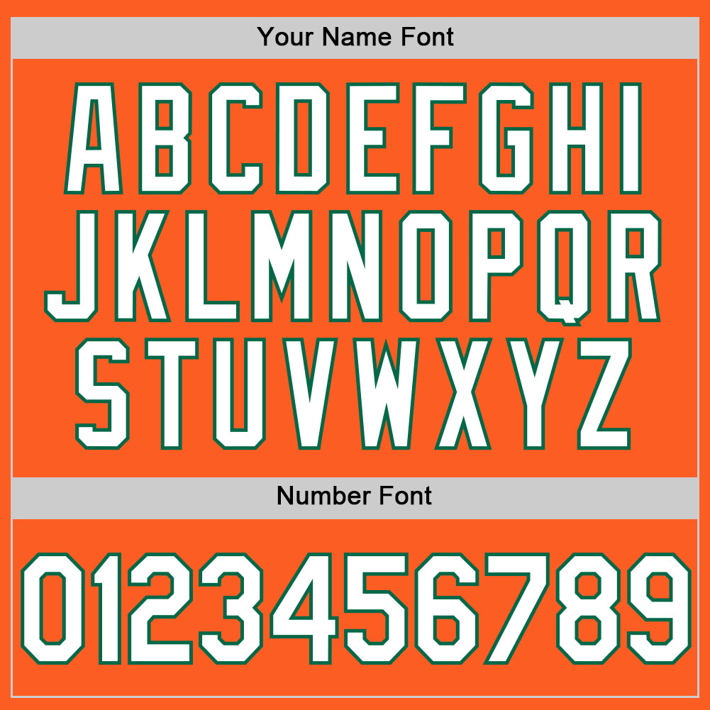 Custom Orange White-Kelly Green Authentic Throwback Baseball Jersey - Sky-Custom