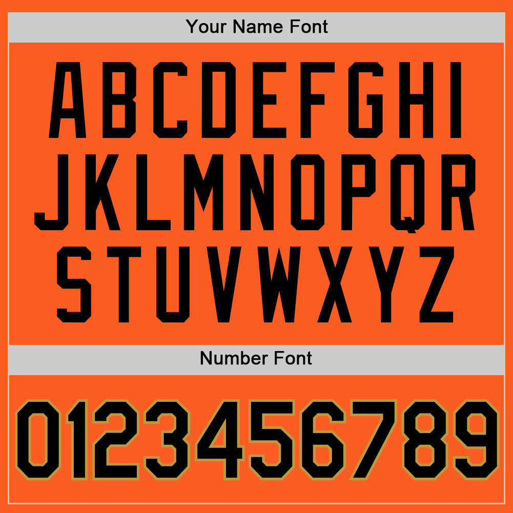 Custom Orange Black-Old Gold Authentic Throwback Baseball Jersey - Sky-Custom