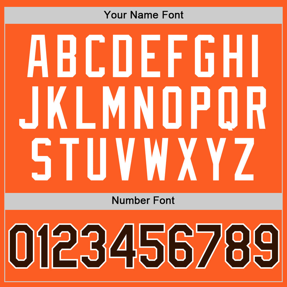 Custom Orange Brown-White Authentic Throwback Baseball Jersey - Sky-Custom