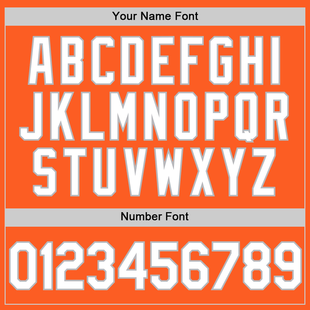 Custom Orange White-Gray Authentic Throwback Baseball Jersey - Sky-Custom