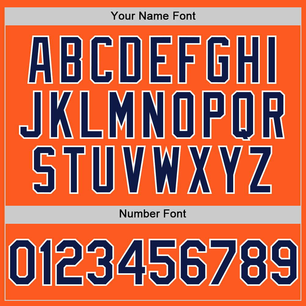 Custom Orange Navy-White Mesh Authentic Throwback Baseball Jersey - Sky-Custom