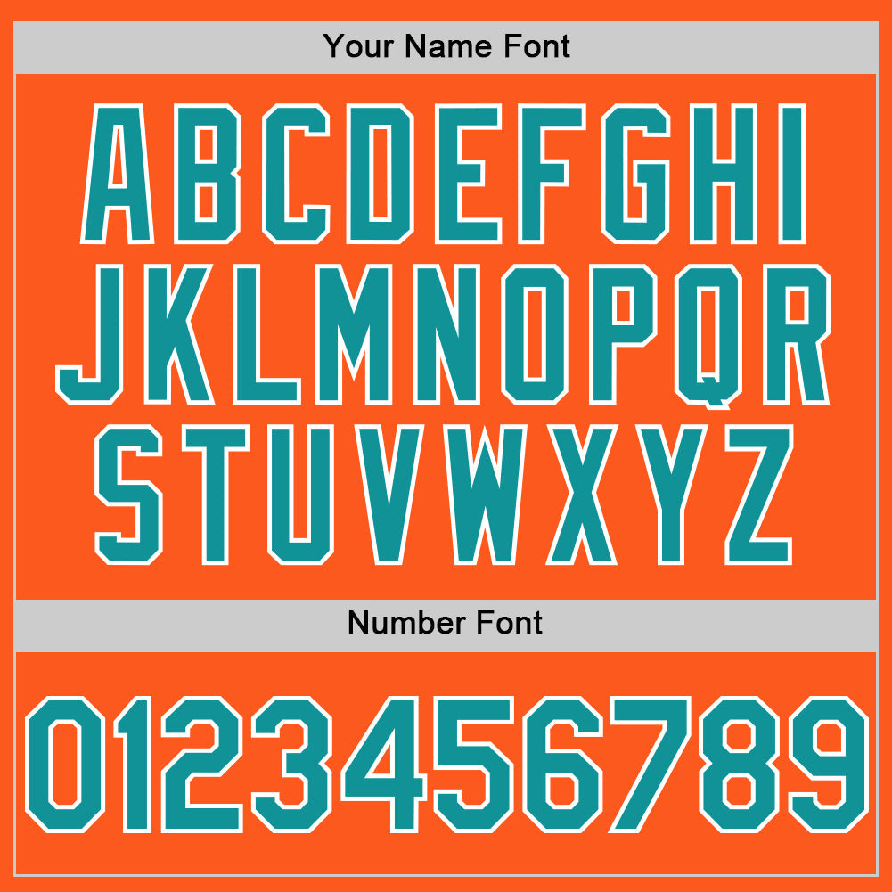 Custom Orange Teal-White Mesh Authentic Throwback Baseball Jersey - Sky-Custom